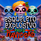 logotipo de Esqueleto Explosivo Feliz Navidead