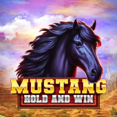 logotipo de Mustang Hold and Win