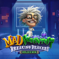 logotipo de Mad Scientist Breaking Beakers