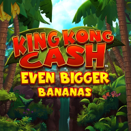 logotipo de King Kong Cash Even Bigger Bananas