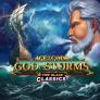 logotipo de Age of the Gods: God of Storms Fire Blaze