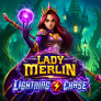 logotipo de Lady Merlin Lightning Chase