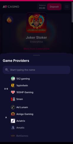 Proveedores de juegos de casino en NV