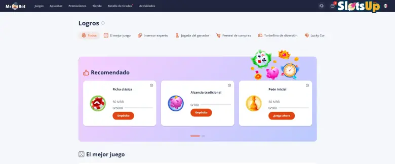 Logros de Mr.Bet Casino Online