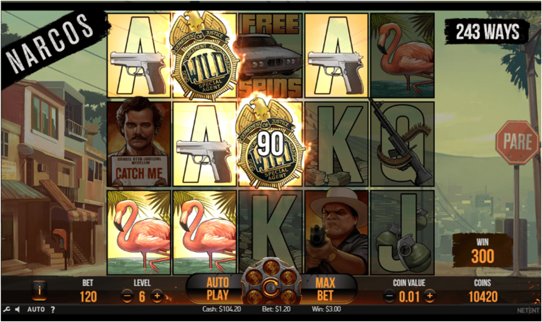 Potencial de ganancia en el juego Narcos