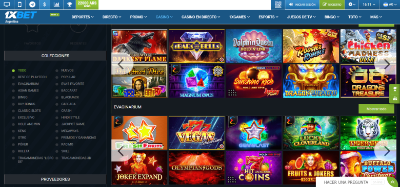 Tragamonedas online en 1xbet Casino