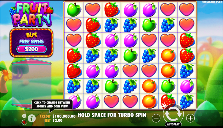 Características de Fruit Party Slot
