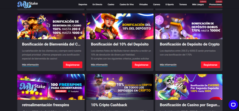 Bonos de Mystake Casino