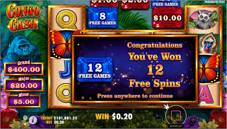 Congo Cash de Pragmatic Play en demo gratis