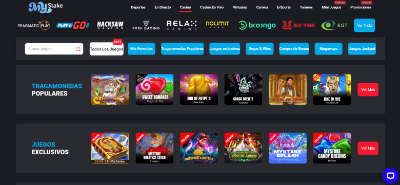 Juegos de Mystake Casino Online