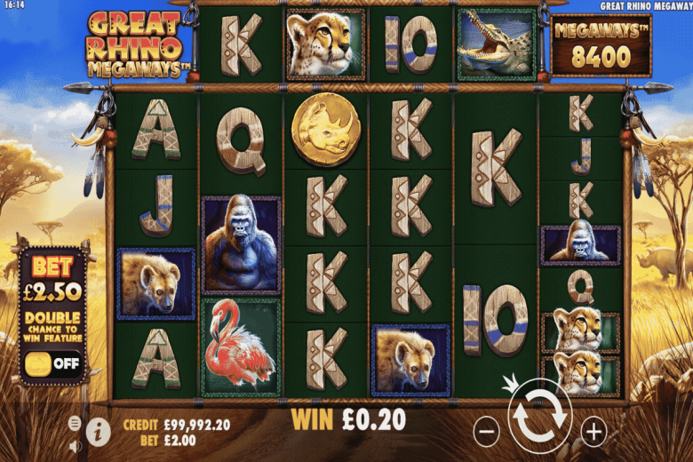 Tragamonedas Great Rhino Megaways de Pragmatic Play