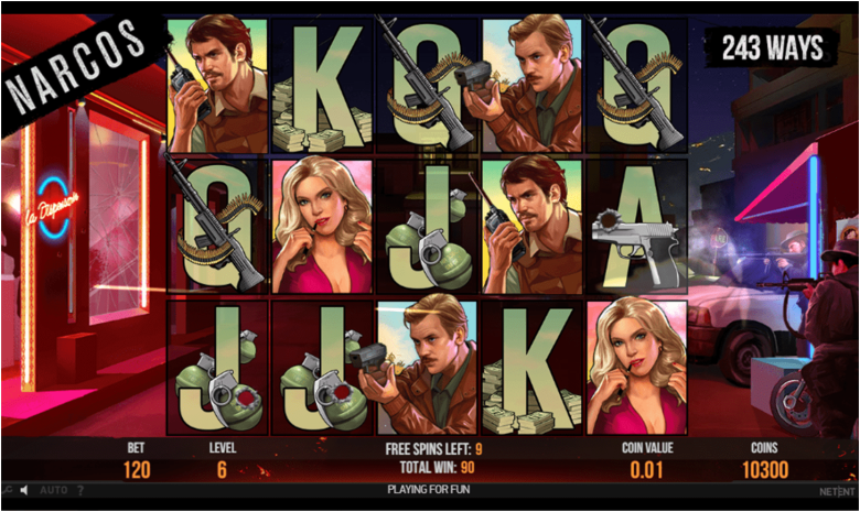 Primeras 100 tiradas de Narcos slot en modo demo