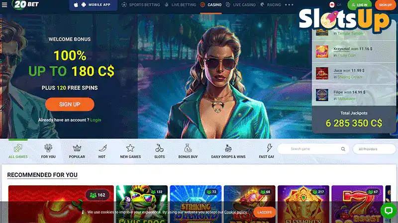 20Bet Iniciar sesión 1