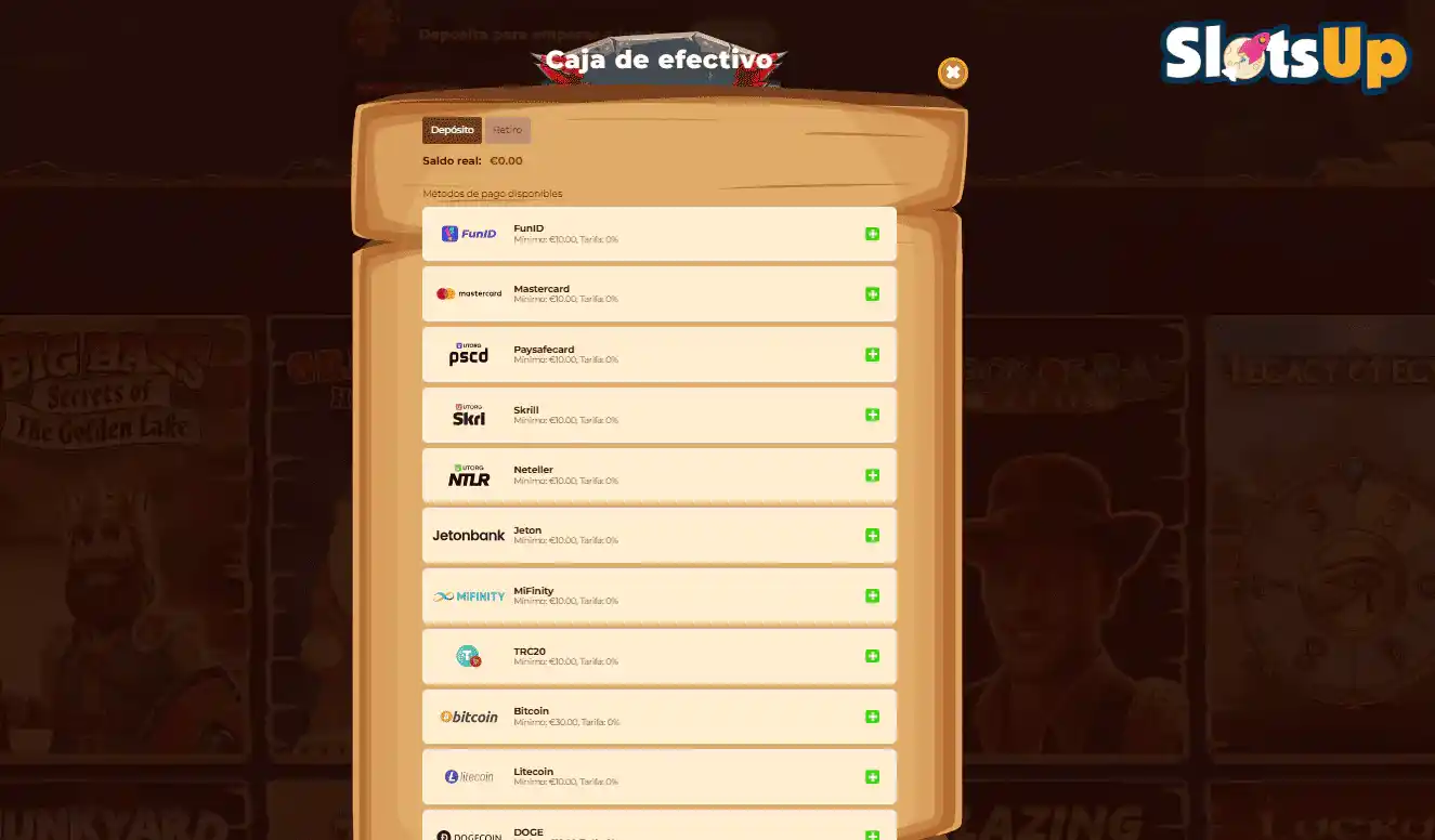 Inicio de sesión en Wazamba 5