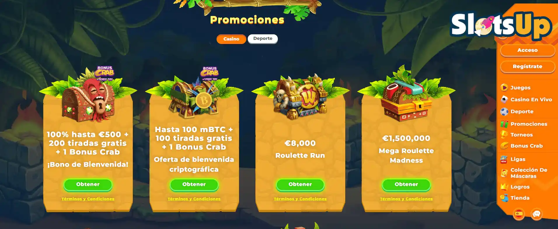 Promociones de Wazamba