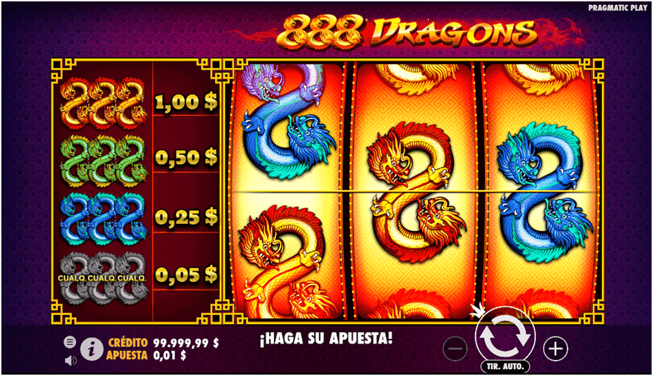 Tragamonedas 888 Dragons de Pragmatic Play